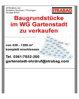 Baugrundstücke im WG Gartenstadt zu verkaufen Baugrundstücke im WG Gartenstadt zu verkaufen © STRABAG