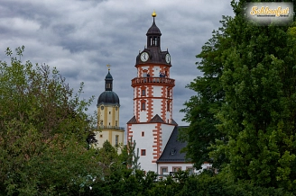 Turmbläser spielen auf dem Schlossturm